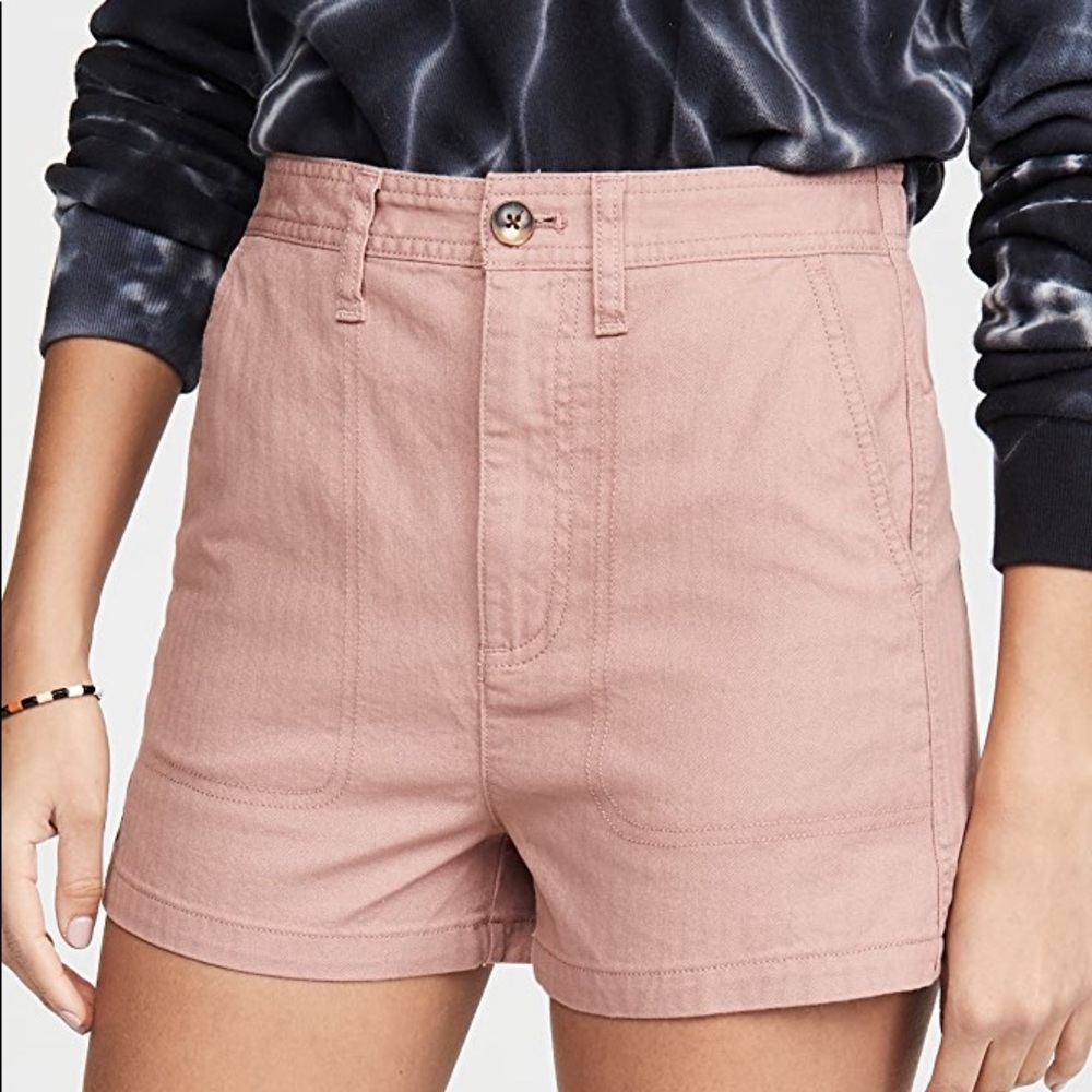 Madewell Camp Shorts in Pink